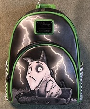 Loungefly Disney Frankenweenie sparky Mini Backpack NWT Glow In Dark picture