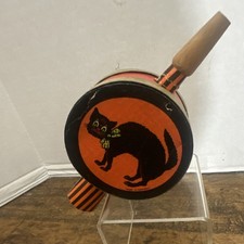 Vintage Halloween Black Cat Clapper Noisemaker Rattle Made in Germany picture