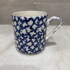 Vtg. 1990s Gibson Blue Sponge Ware Coffee/Tea Mug Stoneware/Ceramic- Cottagecore picture
