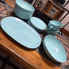 Vintage 22pc TEXAS-WARE Dishes Set -Solid Turquoise picture