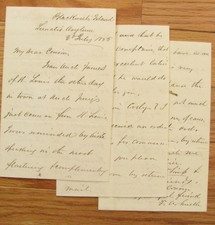 PRE-CIVIL WAR BLACKWELLS ISLAND WOMEN' AYSLUM DOCTOR LETTER NEW YORK CITY 1855 picture
