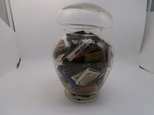 Vintage Glass Jar Full of Vintage Matches Collection (860) picture