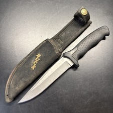 Vintage Buck 650C USA Nighthawk Tactical Knife Fixed Blade Edge Wear Sheath picture
