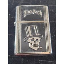 Very rare Zippo Black Death Skull Top Hat Lighter Collectible Made USA picture