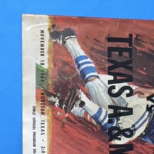 Texas A&M vs Rice Owls Football Program - Houston, TX November 18, 1967 (IS) picture