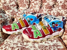 Custom Painted Nike Air More Uptempo Men's 11.5 Disney Donald/Scrooge picture