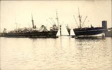 Danish motor Ship SIAM San Pedro Los Angeles Possibly c1910 RPPC bhn picture