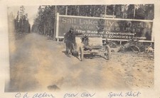 1922 Salt Lake City Ogden Invite You to Utah Billboard 1920s Photo Dirt Road Car picture