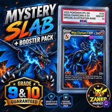 Pokémon Mystery Slab + Booster pack - PSA 10 Charizard Ex Chase - Read Below picture