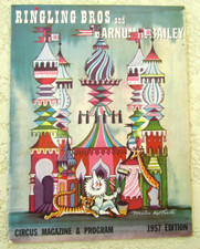 1957 Ringling Bros Barnum & Bailey circus magazine program photos stories vtg ad picture