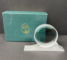 Vintage Levenger Adjustable Desktop Magnifying Glass Reading Magnifier w/ Box picture