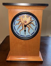 Vintage 90’s Ziro Celestial “Sun Face”Whimsigoth Tabletop Clock England Tested picture