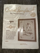 Girl Scouts Crewel Sampler Embroidery Kit Rare Grandma Hobby Slow Living NIP/NOS picture