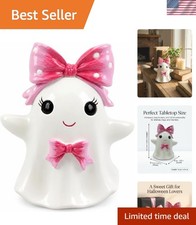 Adorable Pink Ghost with Bow - Ideal Halloween Gift & Home Decor (4