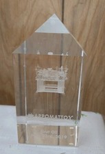 3D Laser Etched Crystal Custom Corporate Award APPOMATTOX Oil Platform (Shell) picture