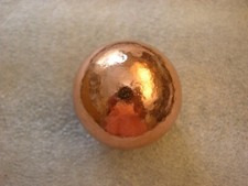 2 Copper balls 2 inch diameter solid Michigan copper 1.33 pounds each picture