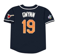 Tony Gwynn San Diego Padres 1998 World Series Alt Navy Blue Jersey Men's (L-XL) picture