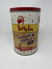 Vintage Betty Lou Foods Potato Chip Can - 11.5 Inches Tall - Rare Oakland picture