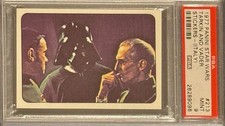 PSA 9 Lord Darth Vader & Grand Moff Tarkin 1977 Panini Star Wars Italy Sticker picture
