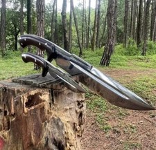 Custom Handmade Carbon Steel Blade Survival Machete Knife| Hunting Knife Camping picture