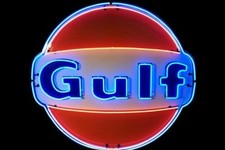 Gulf Gasoline Neon Light Sign Lamp Beer Glass Wall Decor Custom Hanging 24