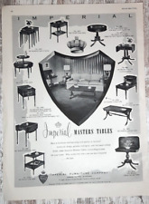 1952 Imperial Furniture Vintage Print Ad Tables Masters Mahogany Grand Rapids MI picture