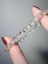Rare Brookite in Quartz Bracelet | 6mm | 6.3 Inches picture