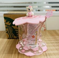 HOT New Starbucks Lovely Cat's Paw Sakura Double Glass W/ Lid&Stir stick&Coaster picture