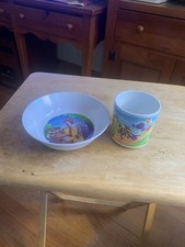 Vintage 1991 McDonalds Ronald McDonald Plastic Collectable Bowl Cup Bundle picture