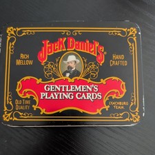 Vtg Jack Daniel's Gentleman's Playing Cards Tin 2 Full Decks Sealed Old No. 7 picture