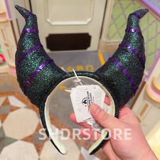 Disney authentic 2024 maleficent minnie mouse ear halloween headband disneyland picture