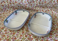 Vintage British Airways Noritake Divided Airline Catering Dishes Pair picture