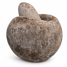 Large Native American Pre-1600 Style–Mortar & Pestle / Grinding Stone Artifact picture