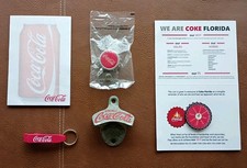 Coca-Cola Collectibles Lot Collector's Bottle Opener Lanyard Coin Post-it Coke picture