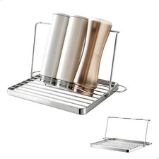 Drainer Rack Bottles, Bottle Rack Drainer, 304 Stainless Steel Foldable with picture