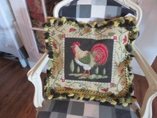X 2 Reserved Needlepoint Pillow Aubusson Style Pillow Cover 20x20 picture