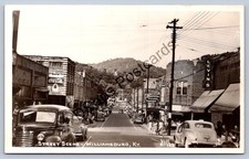 K69/ Williamsburg Kentucky RPPC Postcard c1940-50s Cline Main St Stores 406 picture