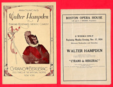 1924 Walter Hampden CYRANO DE BERGERAC Cast + Announcement ~ Boston Opera House picture