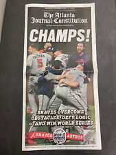 AJC Atlanta Journal Constitution Newspaper Braves Win WORLD SERIES 2021 IN HAND picture