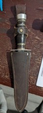 WWII 2 US Knife Hand Made from Kamikaze Wreckage Original Sheath - Pacific Navy  picture