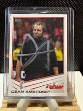 Topps 2013 Topps WWE RAW Dean Ambrose #11 In Person Autographed Trading Card picture