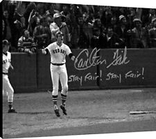 Carlton Fisk Floating Canvas Wall Art - Game 6 World Series picture