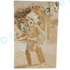 Caughnawaga Quebec Indian Chief Louis Deer RPPC Antique Photo Postcard Vintage picture