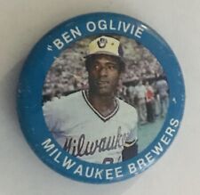 Ben Oglivie Milwaukee Brewers Baseball Fun Foods Badge Pin Rare Vintage (R1) picture