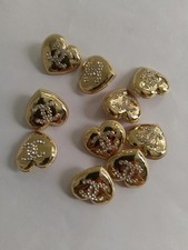  Lot Of 10  22Mm Designer Cc Vintage Button Gold Tone Chanel  BUTTONS picture