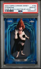 2024 Topps Disney Chrome SYNDROME PSA 10 RARE Dark Blue and Light Blue Lava /75 picture