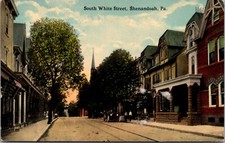 Postcard South White Street in Shenandoah, Pennsylvania picture