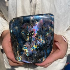 2.4lb Natural Gorgeous Labradorite Quartz Crystal Stone Specimen Healing picture