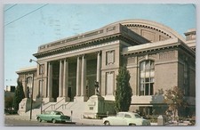Dayton Ohio Memorial Hall Montgomery County Veterans Monument Chrome Postcard picture