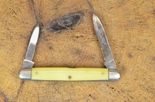 Vintage Case XX 3201 Yellow Handle 2 Blade Pen Pocket Knife picture